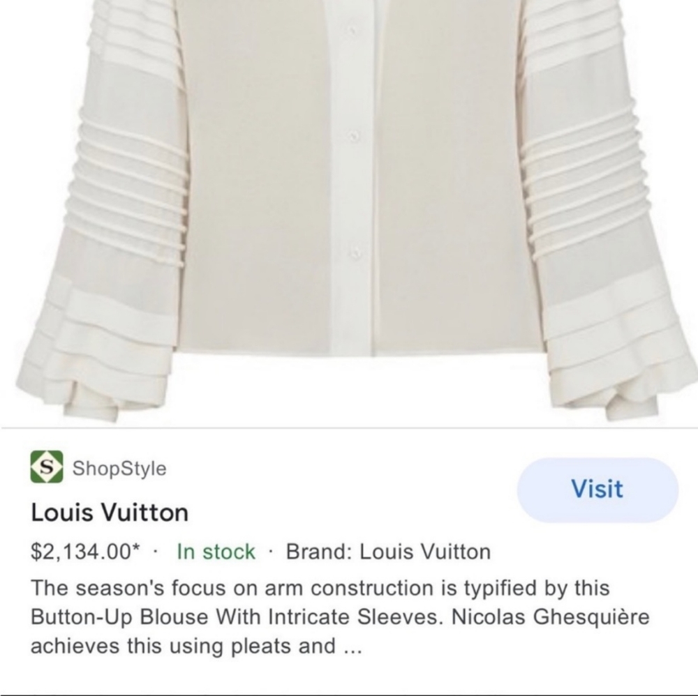100% Authentic Louis Vuitton black blouse